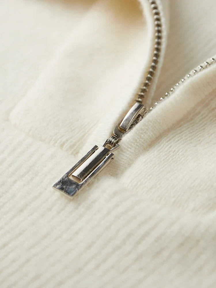 Logan - 100% Cashmere Half-Zip Sweater