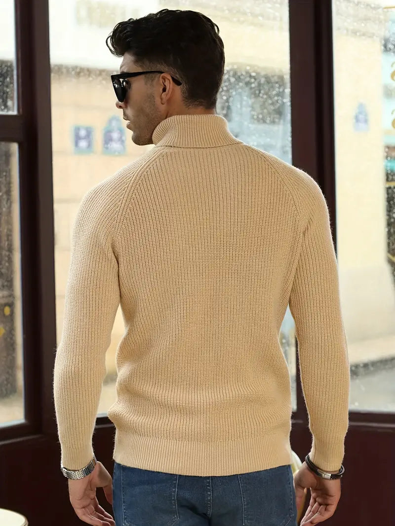 Maison Clément Paris | Pull pour Homme – Pull Classique en Maille Cable Beige Old Money
