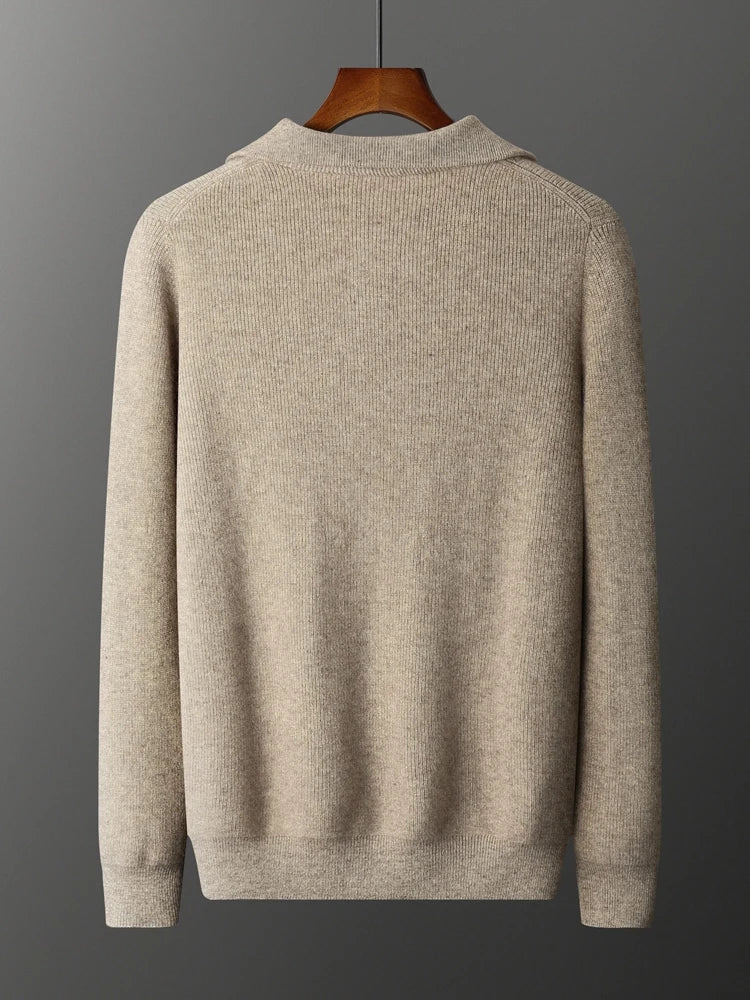 Logan - 100% Cashmere Half-Zip Sweater