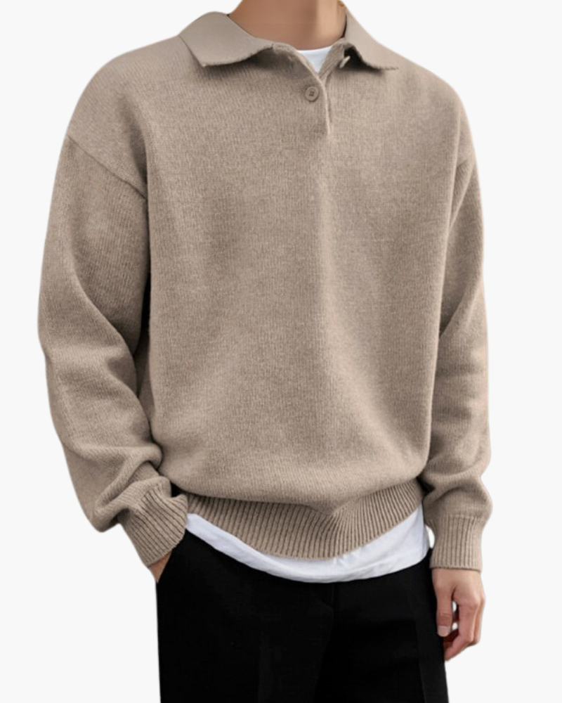 James - Woolen Button Half Zip